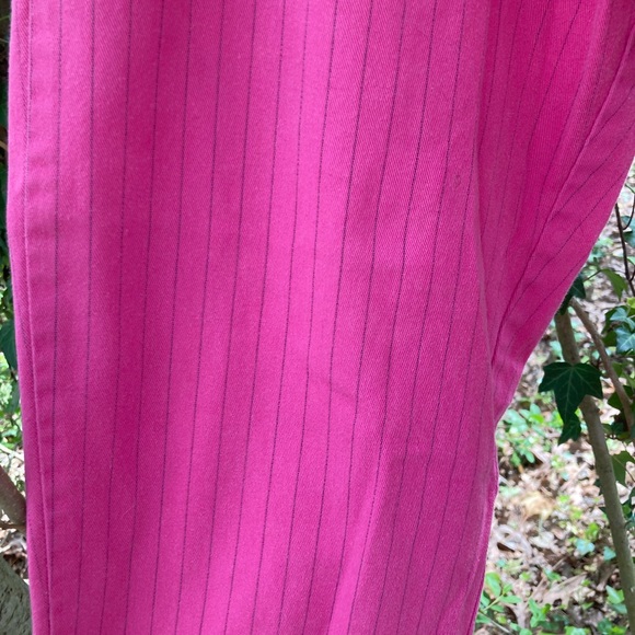 Y2K Pink Grey Pinstripe Dickies Capris Jrs 5 - Picture 12 of 15